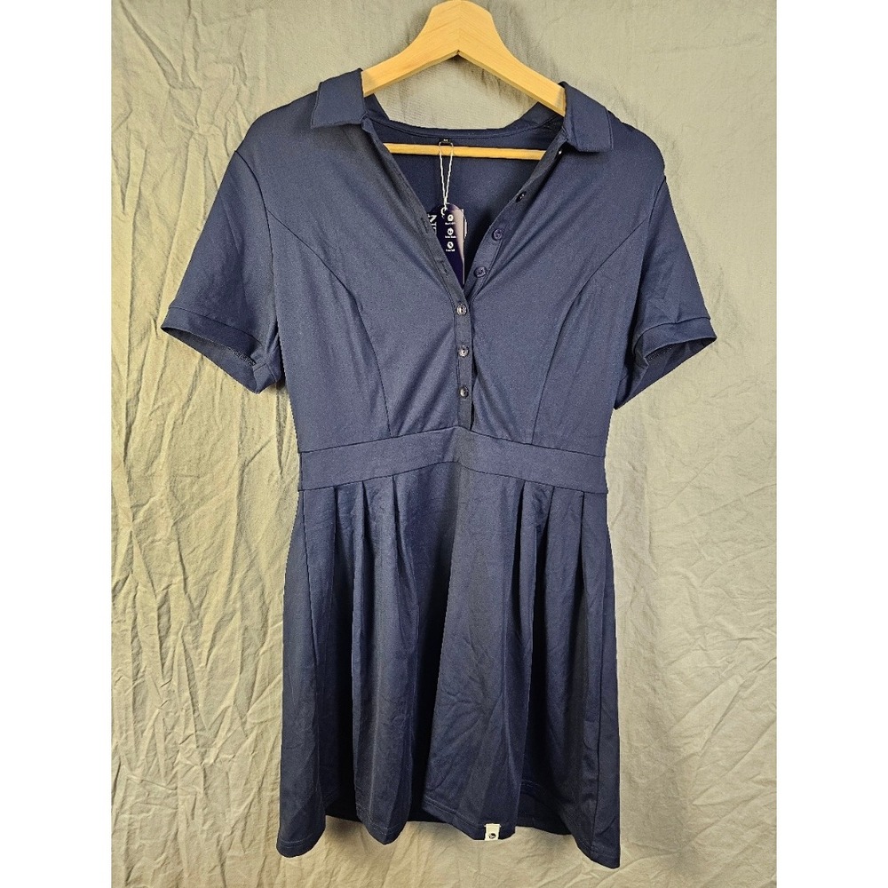 Soneven Womens Navy Blue Golf Dress Short Sleeve